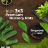 Pack of 50 Small Flower Pots - Pots size 3×3inches - Pots For Seedling-Made with imported plastic material