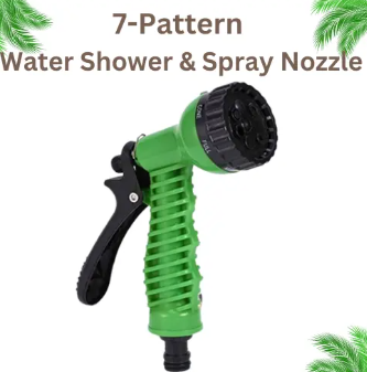 7-Pattern Water Shower & Spray Nozzle