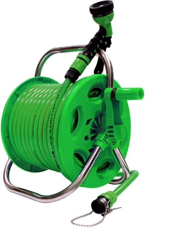garden-hose-reel-green-30mtr-12-5mm-id-hose-pipe-aquahose-original-imah38cuyz8xagkc Manual Hose Pipe Rack – Durable Metal Reel for Garden & Irrigation