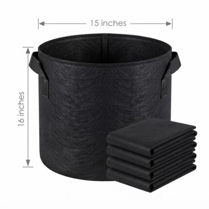 Fabric Grow Bag – 15 × 16 Inches – Deal of 5