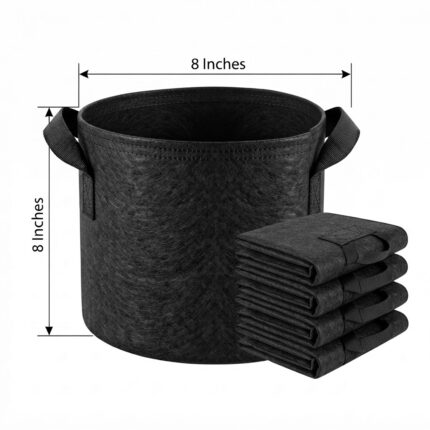 Fabric Grow Bag – 8 × 8 Inches – Deal of 5