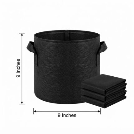 Fabric Grow Bag – 9 × 9 Inches – Deal of 5