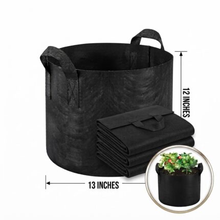 Grow Bag – 13 × 12 Inches – Deal of 5