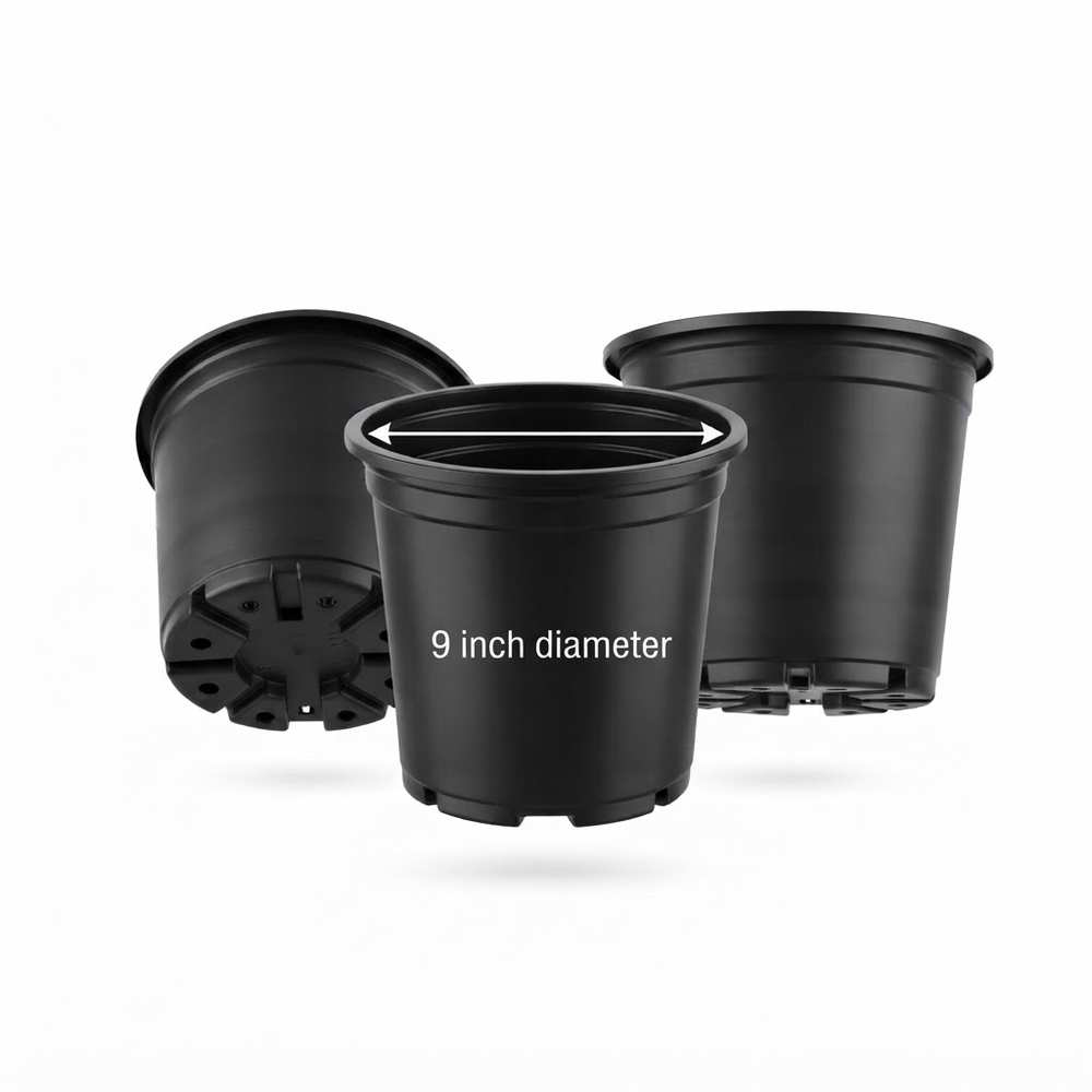 Plastic Pot – 9 Inches, Black