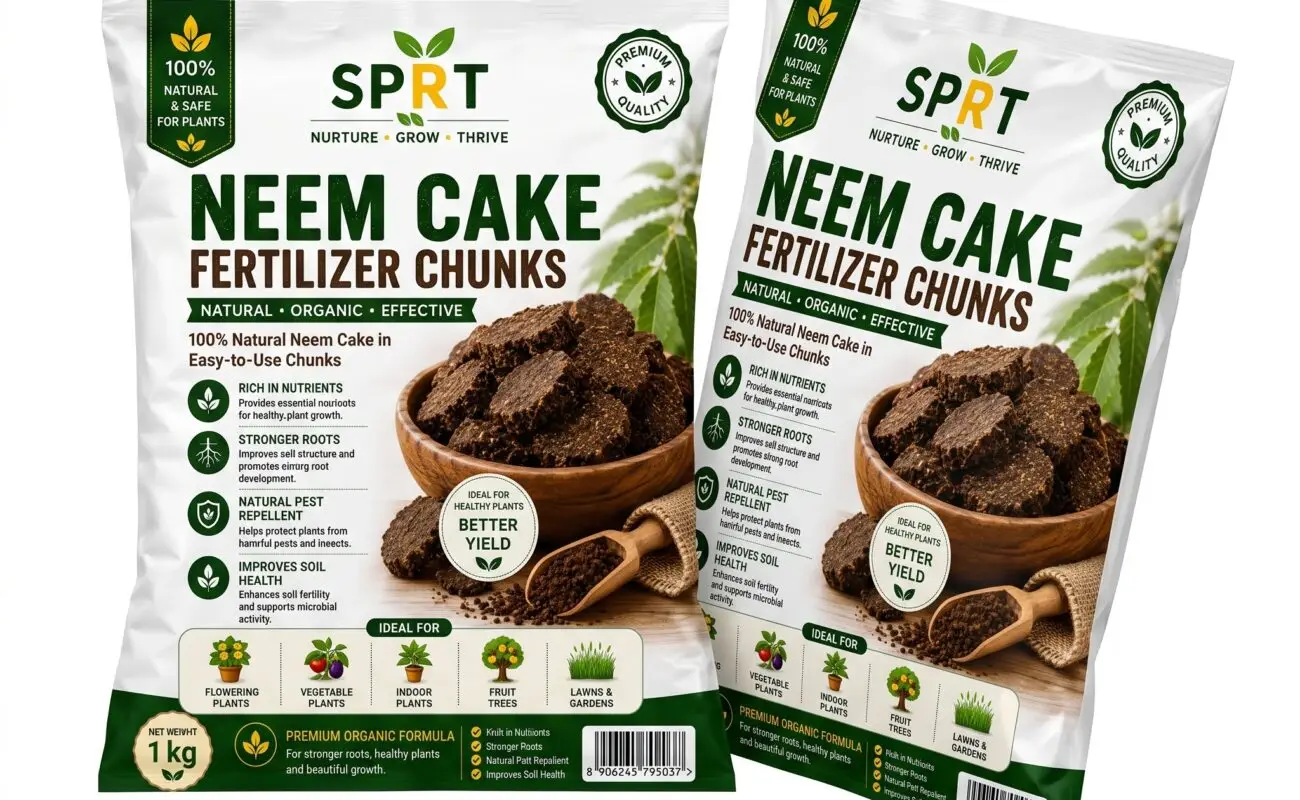 SPRT Neem Cake Fertilizer Chunks – Premium 1kg Pack